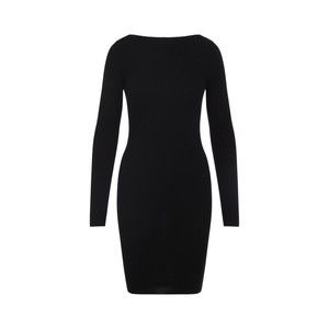 Rick Owens Al Black Virgin Wool Mini Dress - NWT